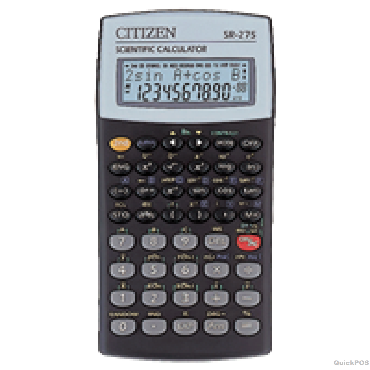 Blue Gray Advanced Pocket Calculator With Scientific Keypad Isolated Transparent PNG Image
