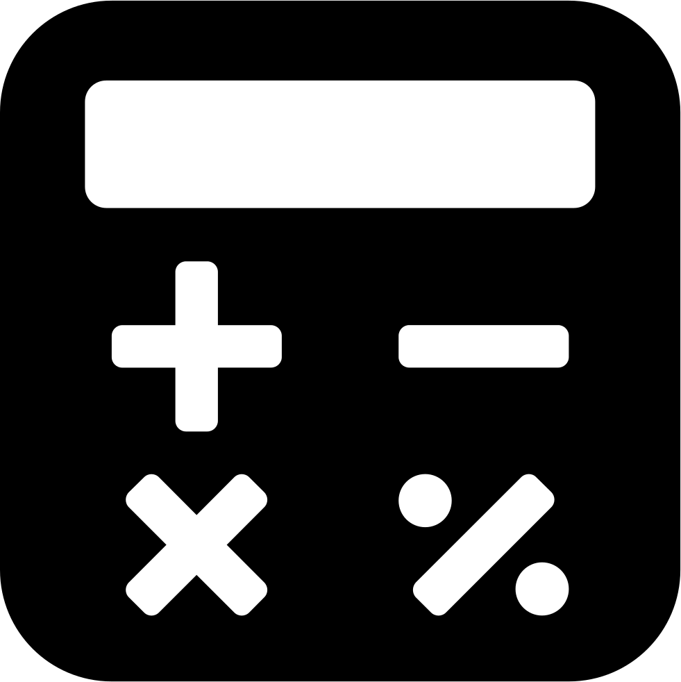 Bold Arithmetic Operator Icons For Addition Subtraction Multiplication And Division Transparent PNG Clipart