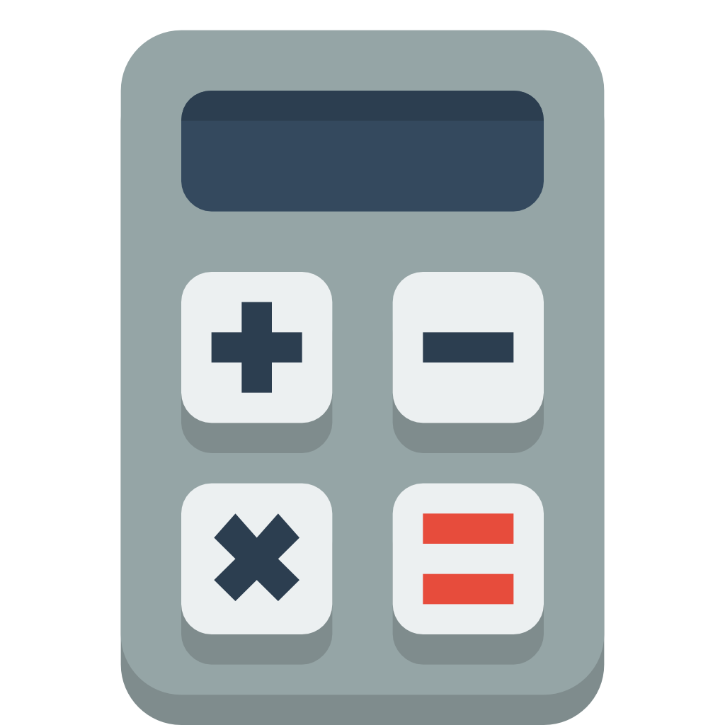 Soft Gray Calculator Icon With Plus Minus Multiply And Divide Buttons Transparent Background PNG Image