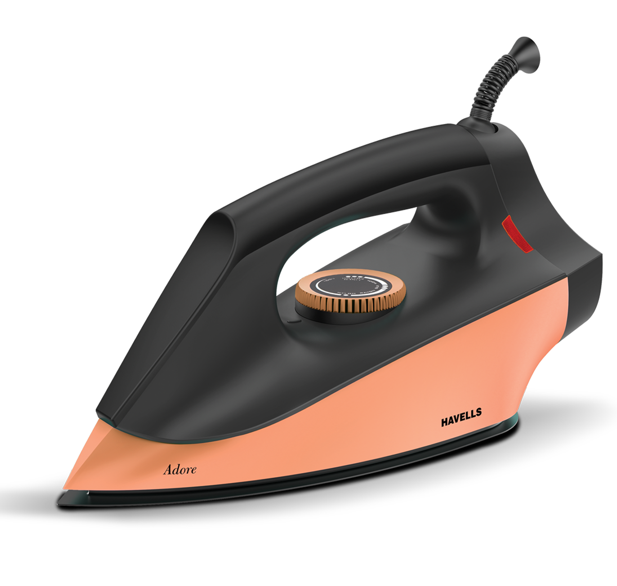 Black And Coral Orange Modern Clothes Iron Clean Cutout PNG Illustration