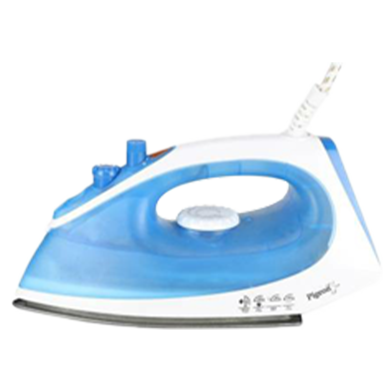 Blue And White Electric Iron With Round Water Tank High Resolution Transparent PNG Graphic