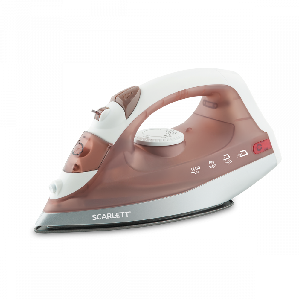 Rose Gold Compact Steam Iron For Home Laundry Transparent Background PNG Image