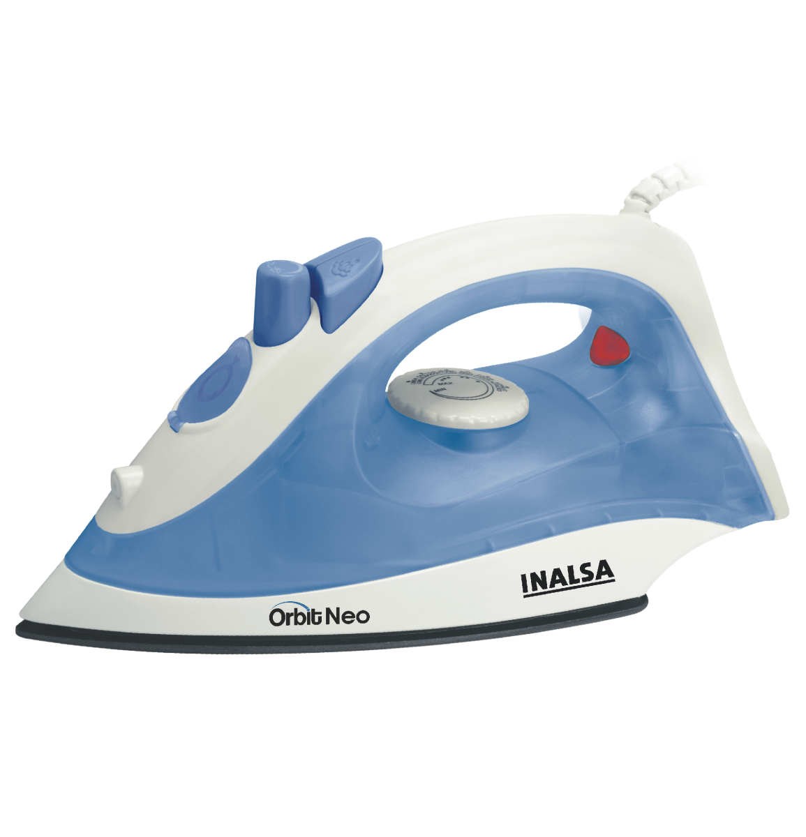 Blue Compact Clothes Iron With Water Tank Transparent Background Appliance PNG