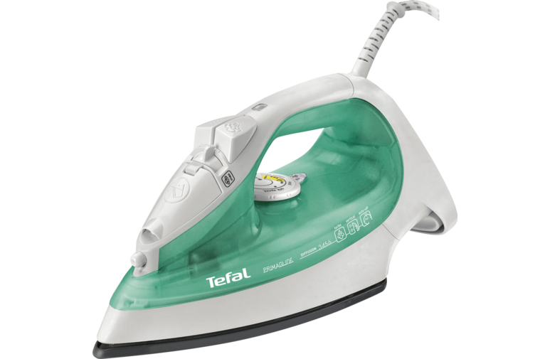 Mint Green Steam Iron With Transparent Water Tank Clean Cutout PNG Illustration