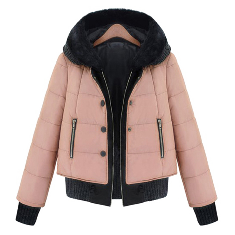 Blush Pink Puffer Coat With Black Hood And Trim Clear Background Suit PNG Illustration