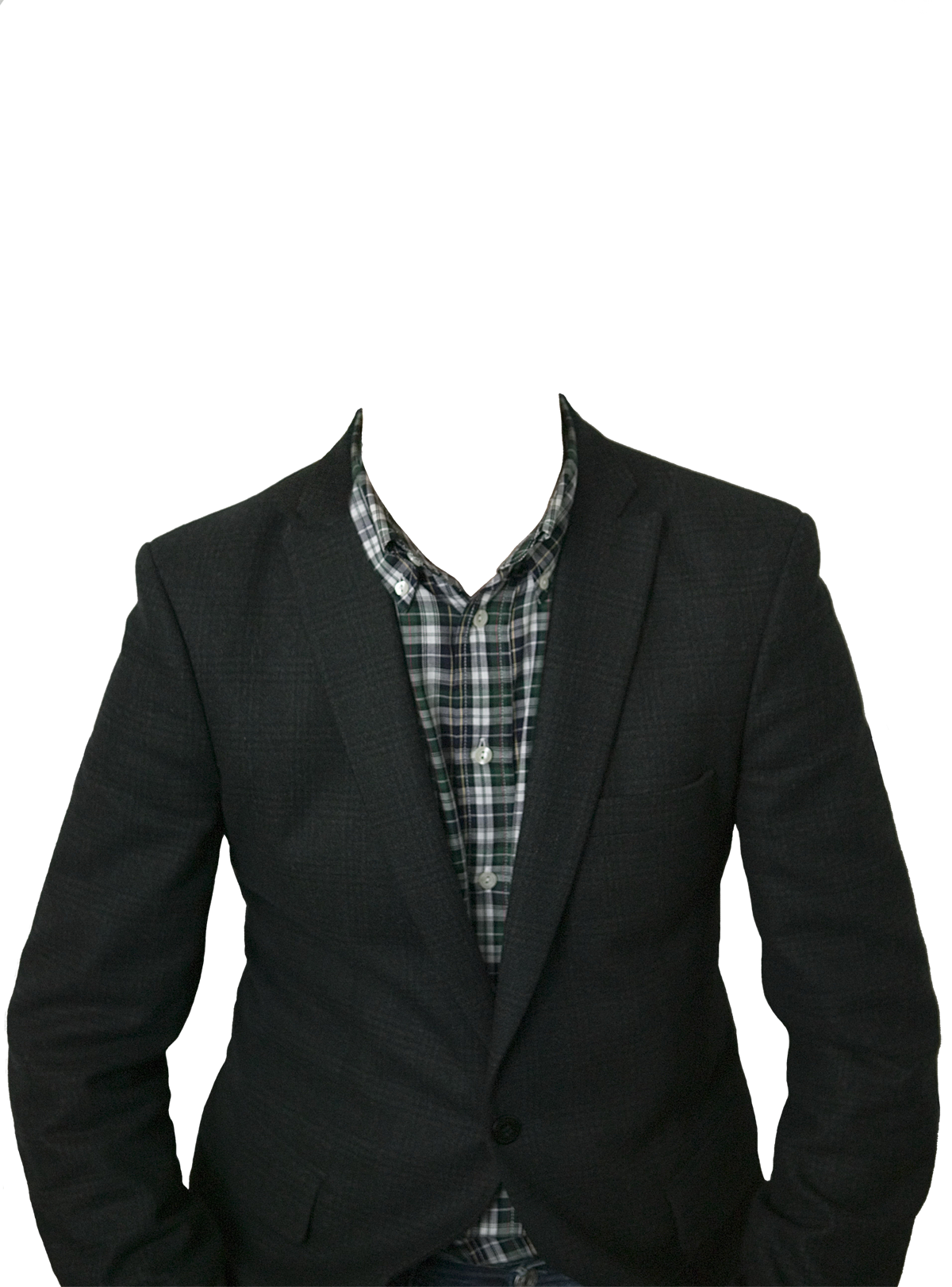 Dark Green Double Breasted Winter Coat Illustration PNG Cutout With Clear Background