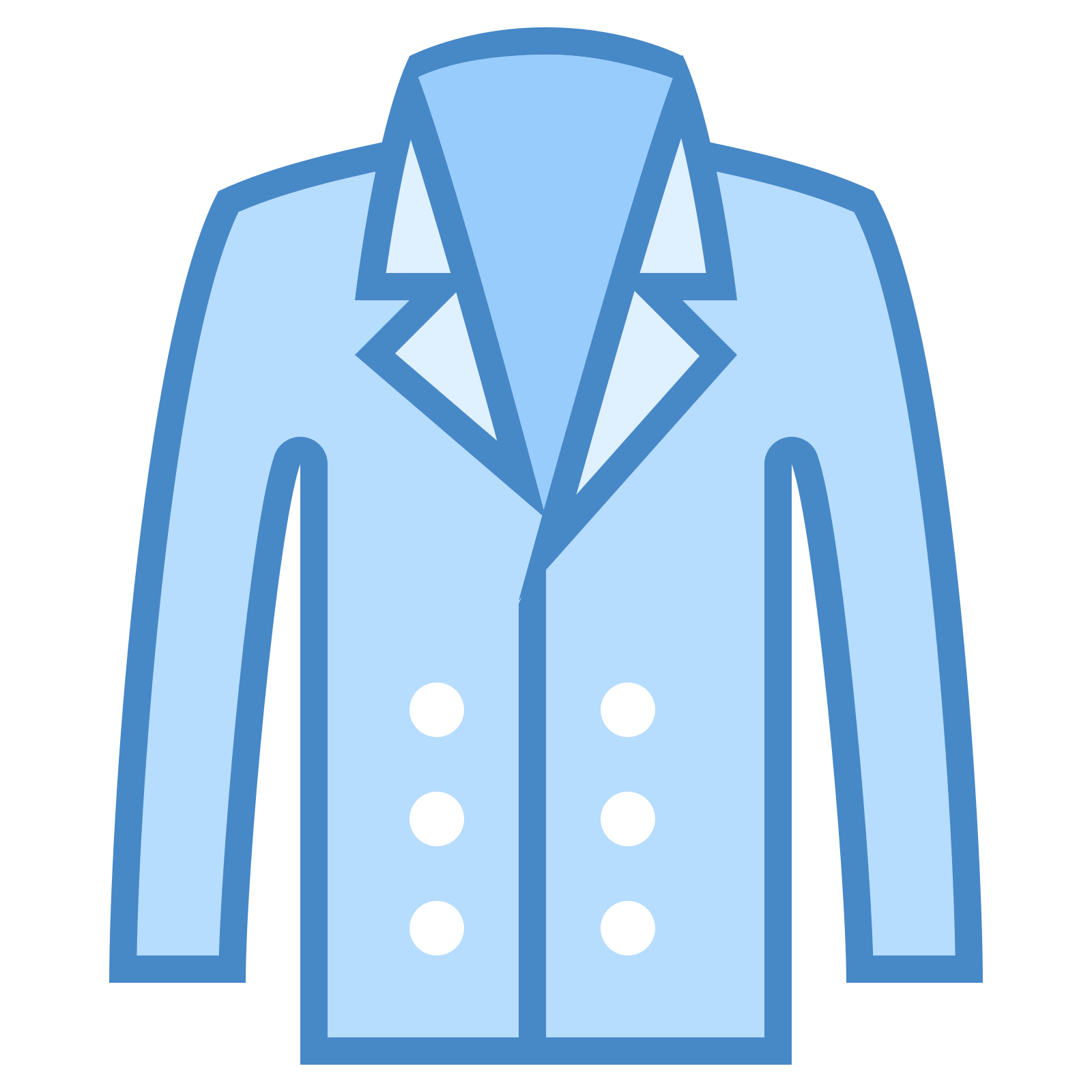 Light Blue Mens Suit Jacket Vector Icon Transparent PNG Clipart