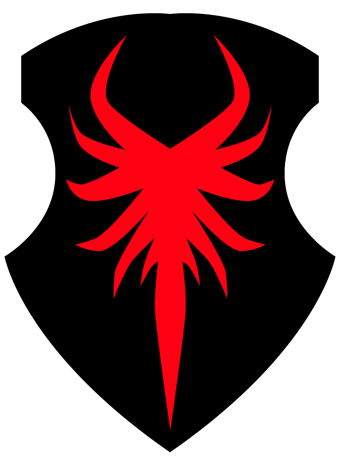 Red Spider Emblem Black Shield Coat Of Arms Transparent PNG Clipart