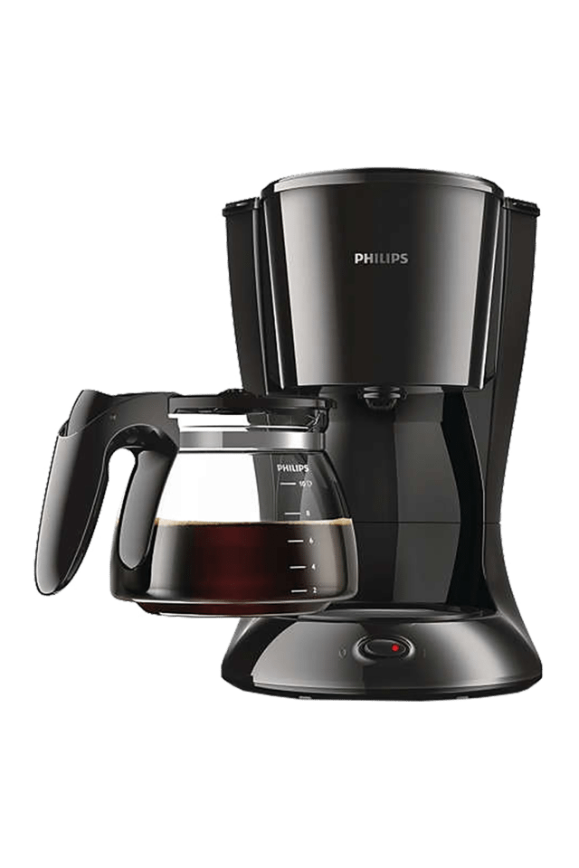 Black Drip Coffee Maker With Glass Pot And Filter Basket PNG Clip Art On Clear Background