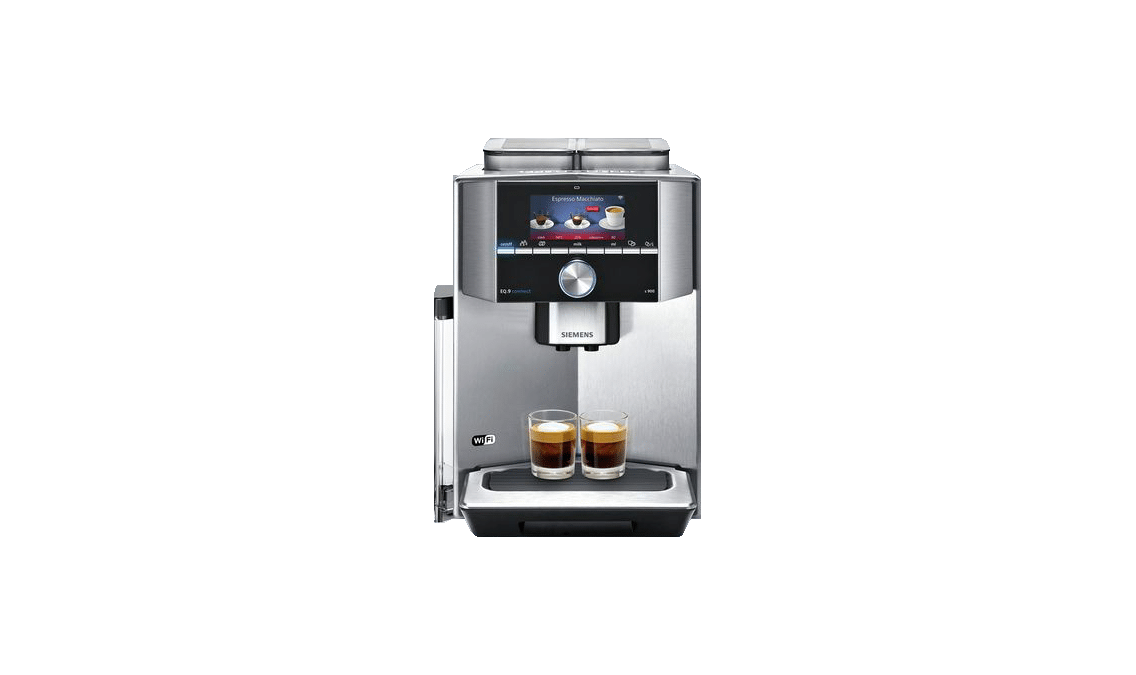 Compact Silver Espresso Maker With Glass Coffee Cup Transparent PNG Clipart