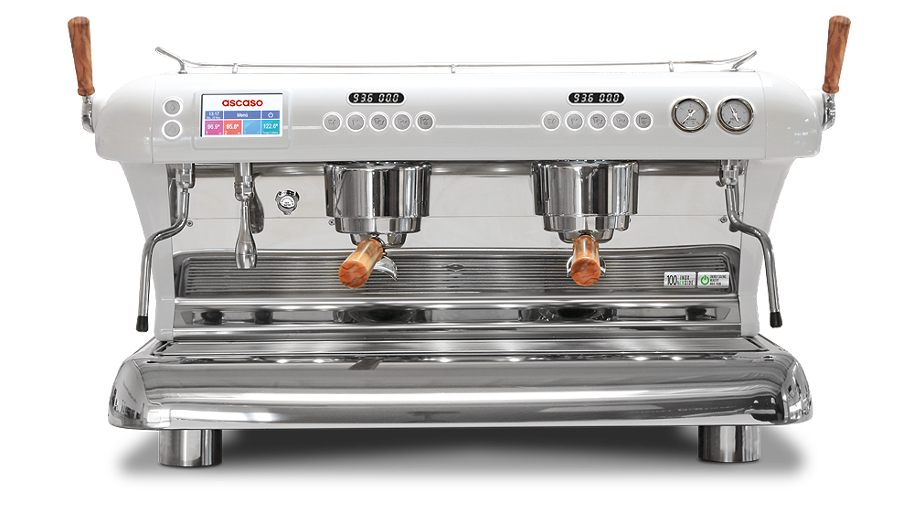 Stainless Steel Cafe Espresso Machine With Multiple Steam Wands PNG Cutout With Clear Background