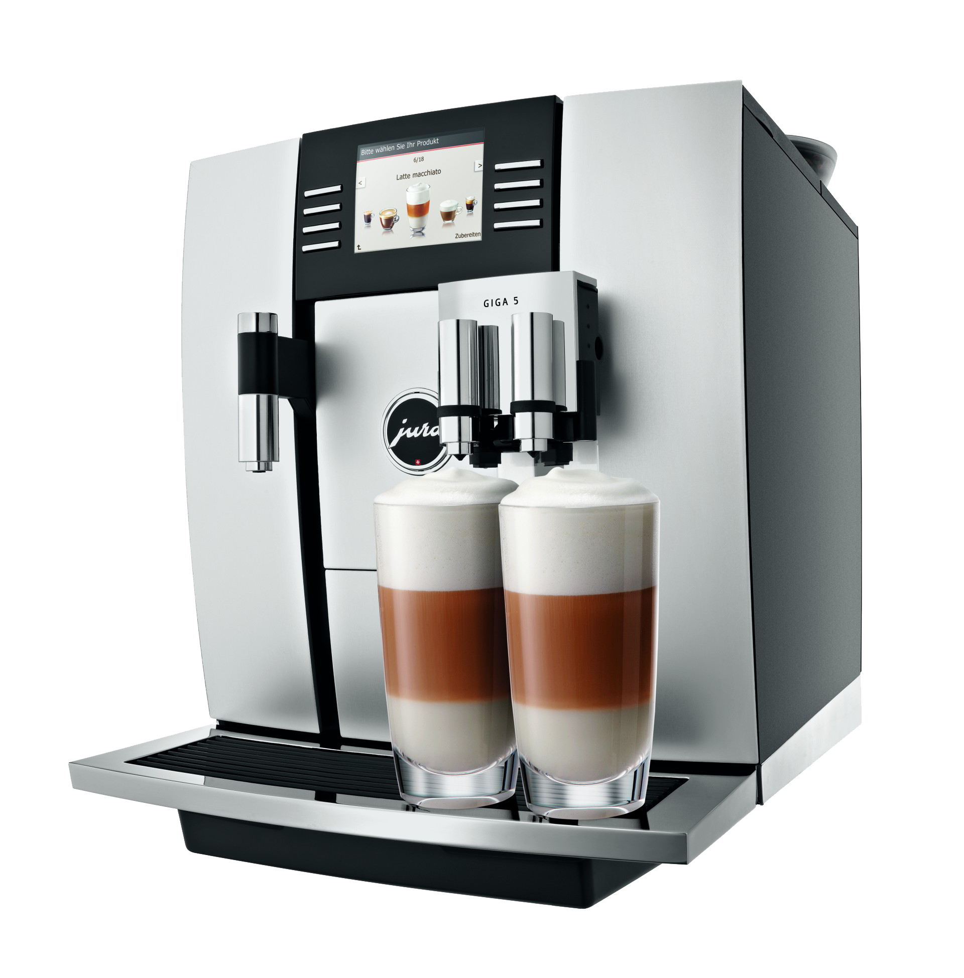 White And Silver Automatic Coffee Machine With Bean Grinder Kitchen Appliance PNG With Clear Background