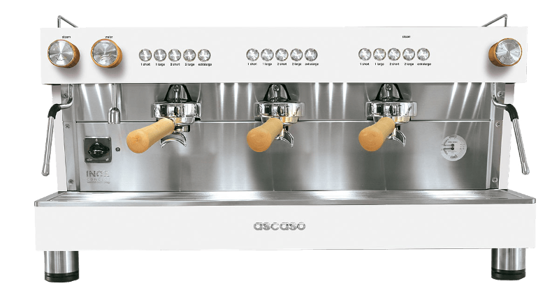 Wide Stainless Steel Commercial Espresso Machine With Steam Wands Transparent Background Appliance PNG
