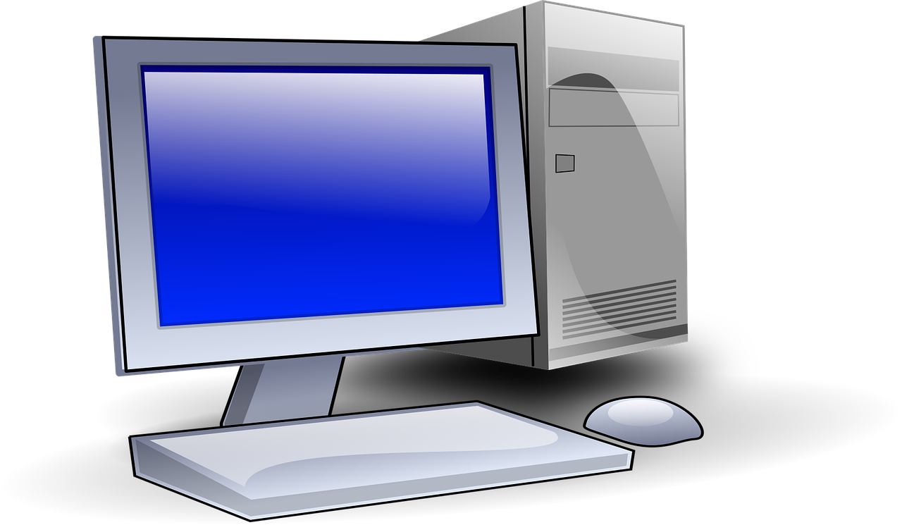 Gray Flat Screen Monitor And Desktop Tower Illustration Transparent Background PC PNG