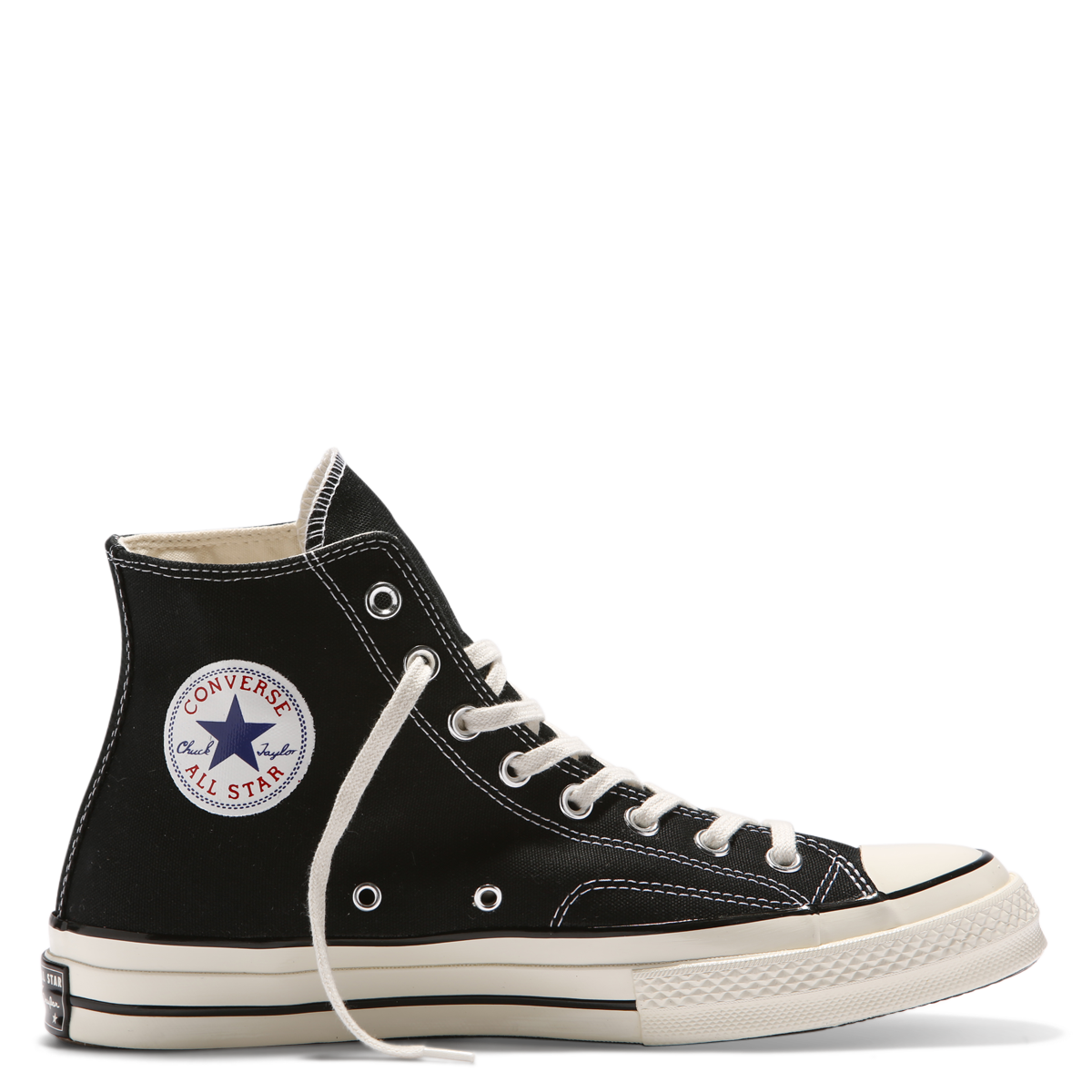 Black And Brown Converse High Top Shoe Side View Clean Cutout Transparent PNG Image
