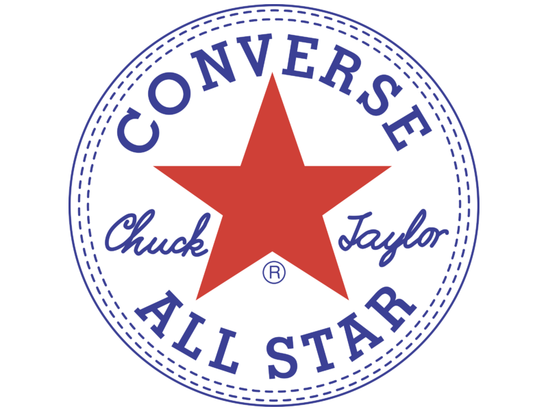 Blue And Red Converse Chuck Taylor All Star Round Logo Transparent Background Shoe PNG
