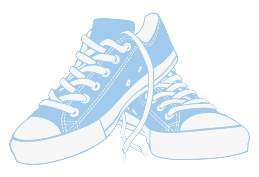 Blue And White Converse Low Top Sneakers Pair Illustration Transparent PNG Image For Creative Projects