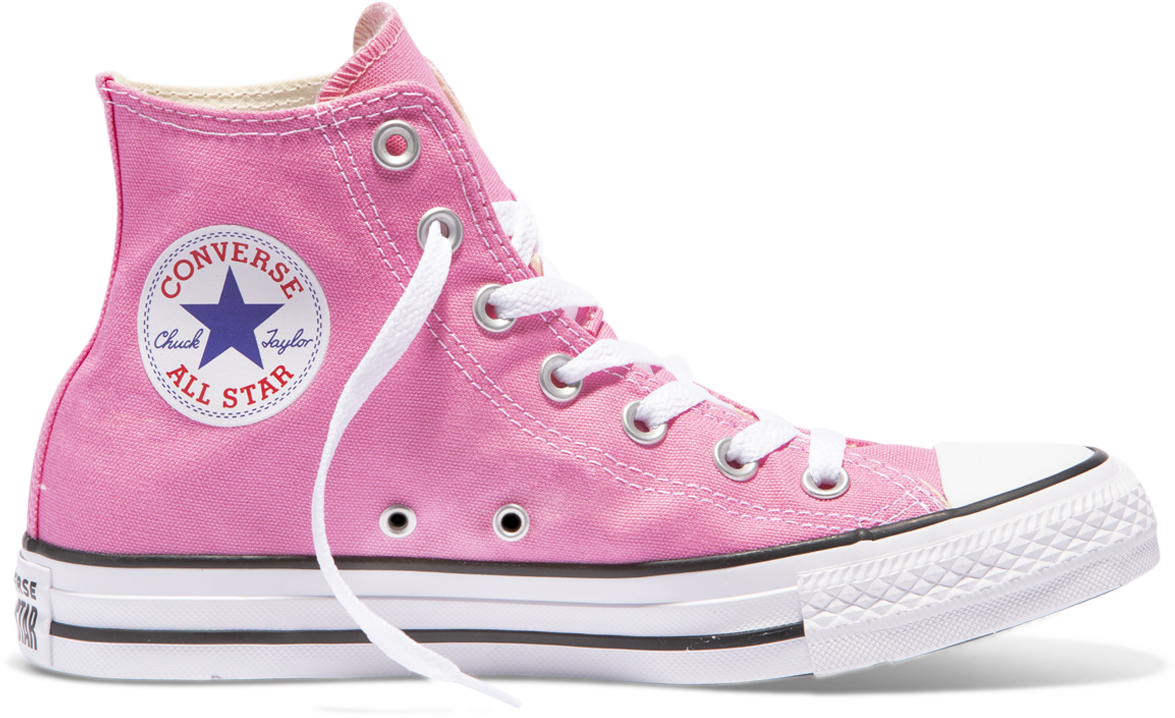 Pink Converse Chuck Taylor High Top Canvas Sneaker Transparent PNG Image For Creative Projects