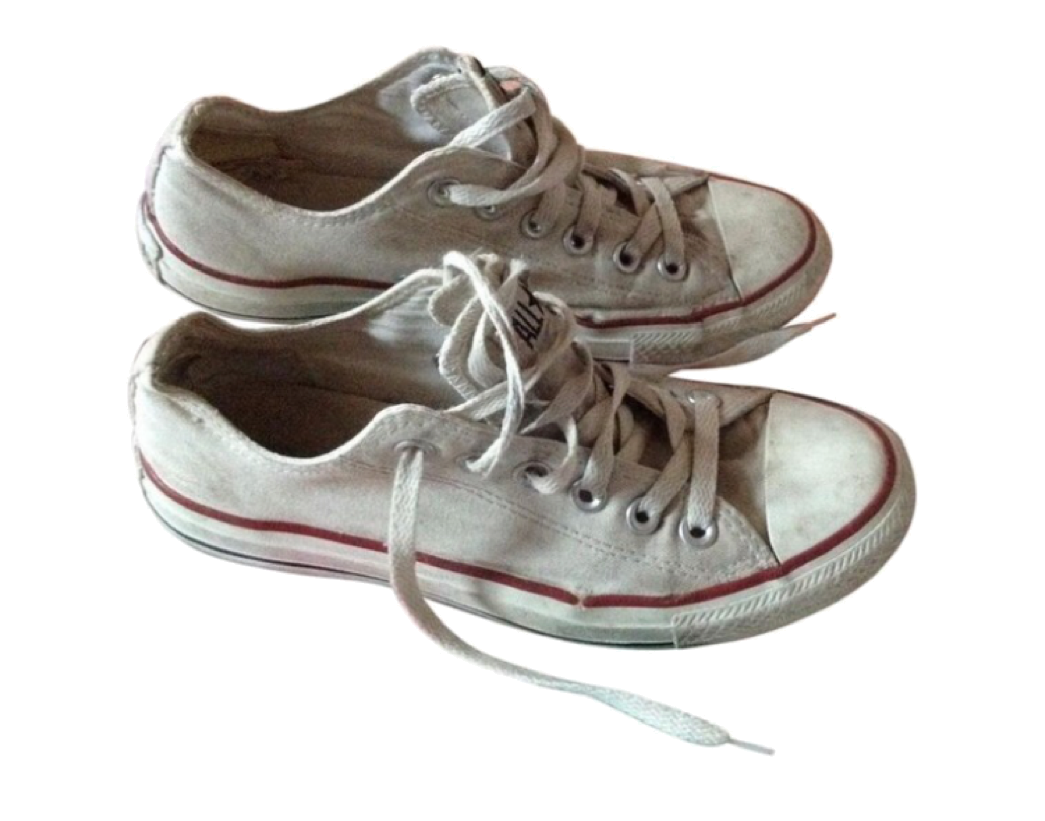 Vintage Brown Converse Canvas Low Top Sneakers Pair PNG Image With Transparent Background