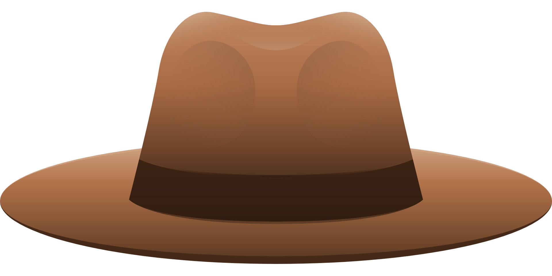 Classic Brown Felt Cowboy Hat With Wide Brim Fashion PNG With Clear Background