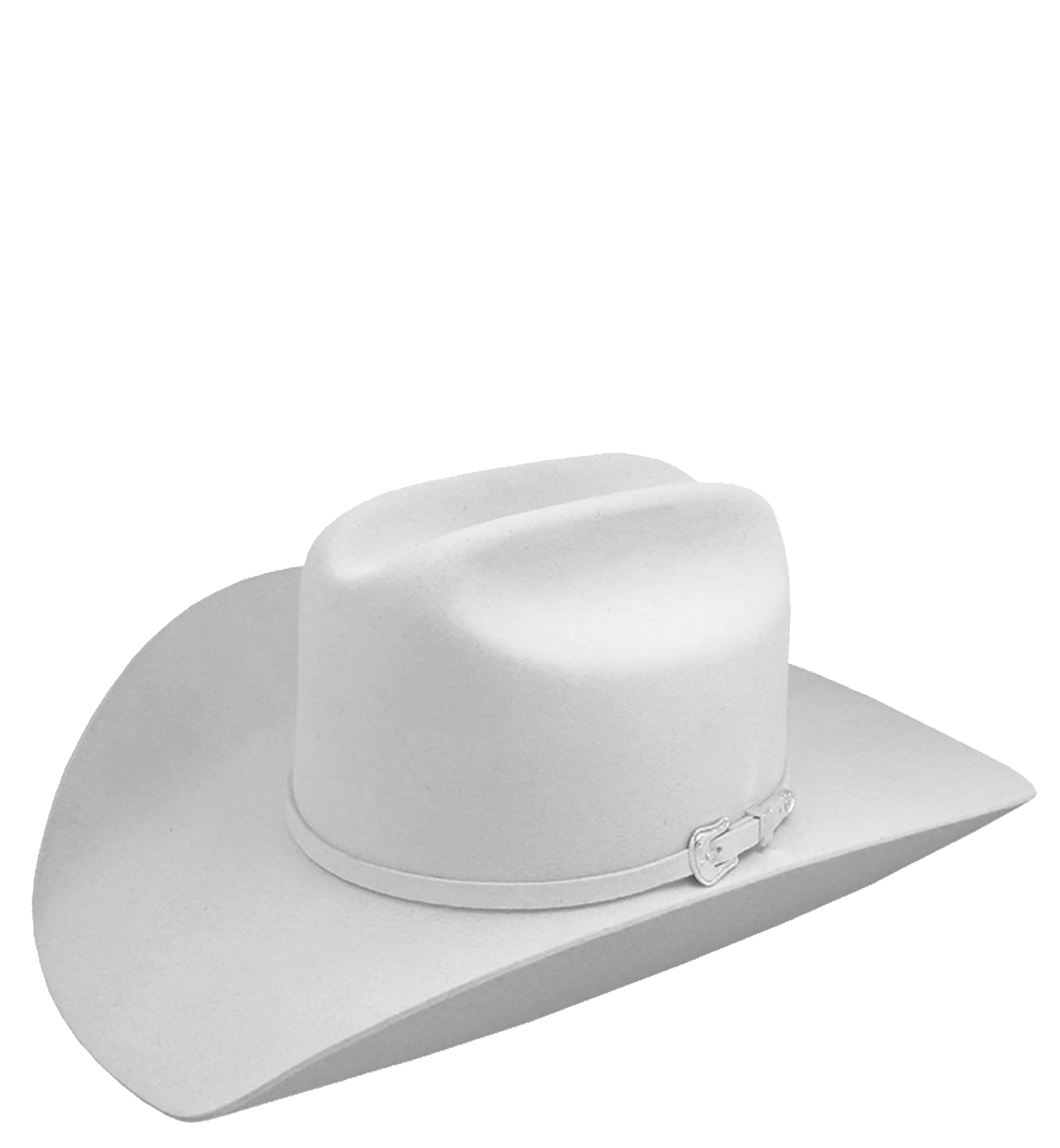 Clean White Cowboy Hat With Shaped Western Crown Transparent Background PNG Image