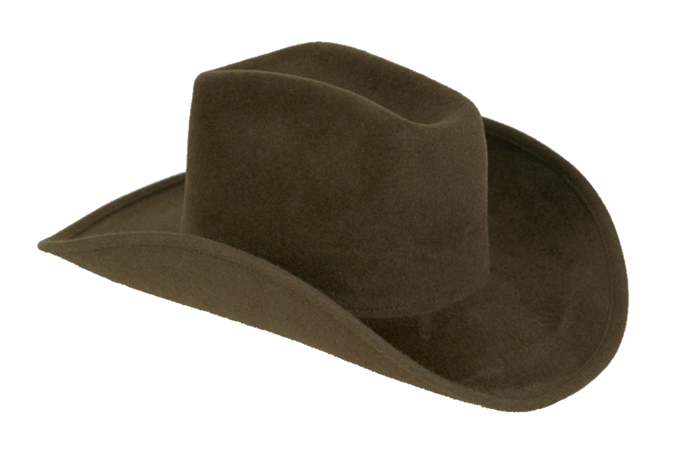 Dark Olive Green Felt Cowboy Hat Side View PNG Hat Image For Design