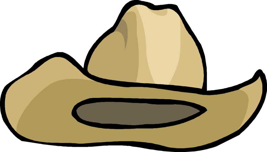 Simple Beige Cowboy Hat Cartoon Illustration Isolated Transparent PNG Graphic