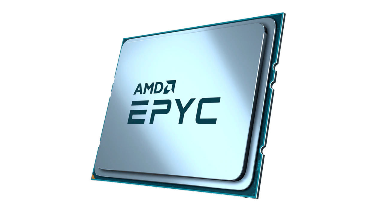 AMD EPYC Server Processor Chip Angled View Transparent PNG Image For Creative Projects