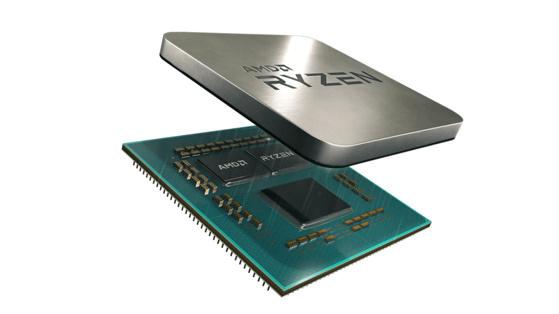 AMD Ryzen Processor Chip Front And Back View Transparent PNG Clipart
