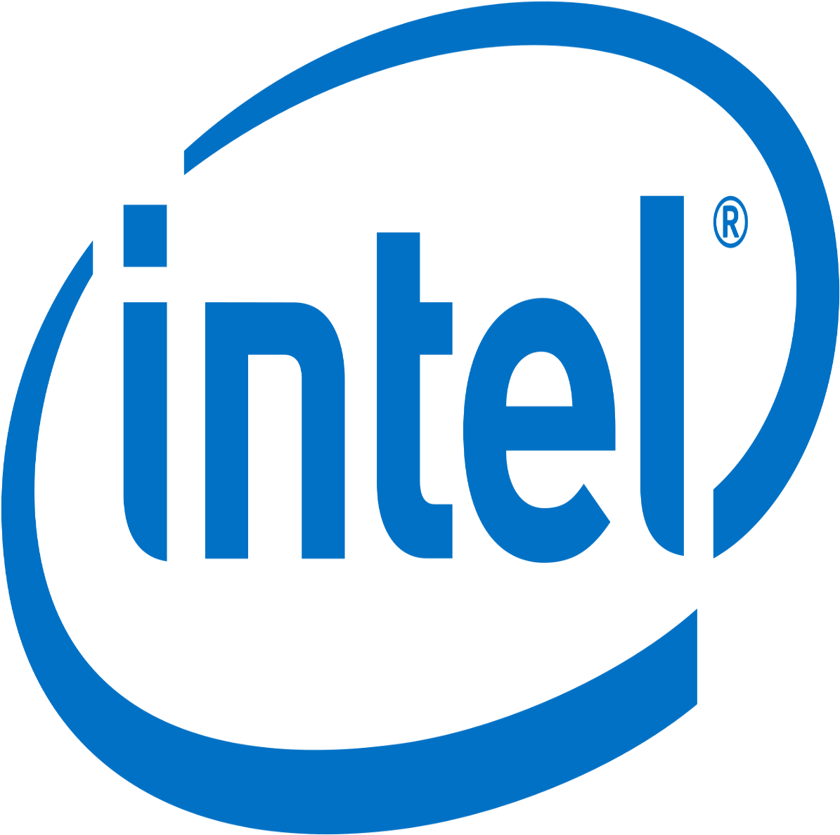 Intel Blue Wordmark Logo Technology Brand Graphic Printable PNG Graphic With Transparent Background