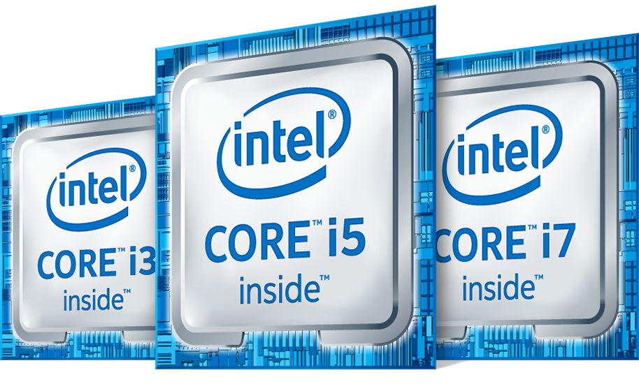 Intel Core I Three I Five And I Seven Processor Badges PNG Clip Art On Clear Background
