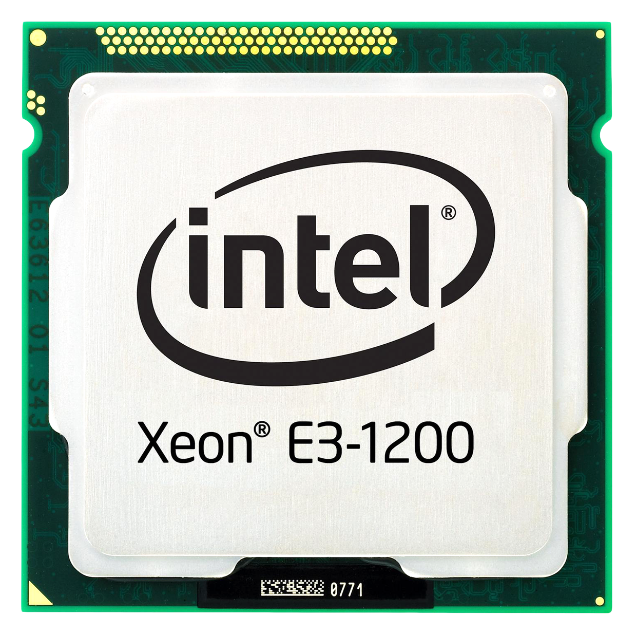 Intel Xeon E Three Twelve Hundred Processor Badge Isolated On Transparent Background