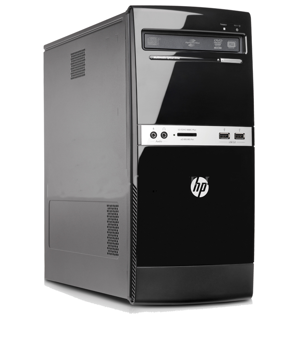 Silver Gray Desktop Computer Tower Case Front View PNG Image With Transparent Background