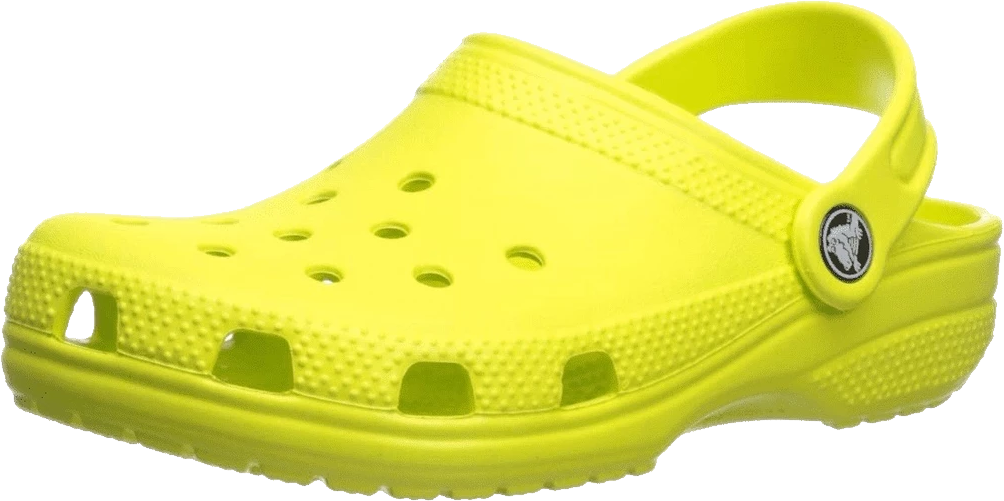 Bright Yellow Crocs Clog With Heel Strap Transparent Background Crocs PNG
