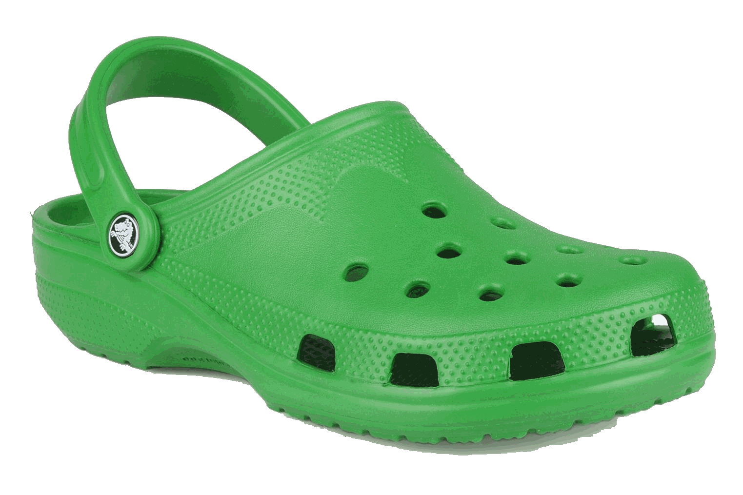 Green Crocs Classic Clog Side View Isolated On Transparent Background