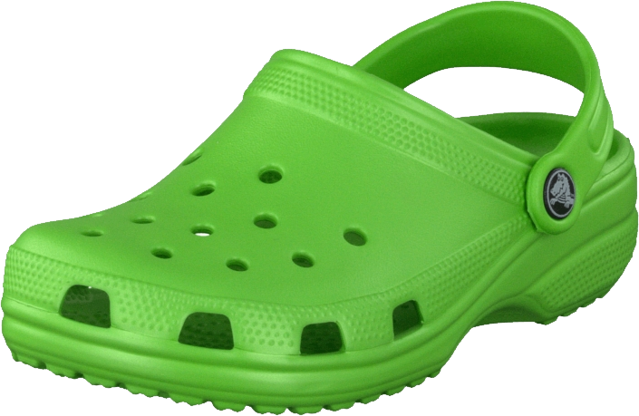Green Crocs Classic Clog With Ventilation Holes Transparent PNG Clipart