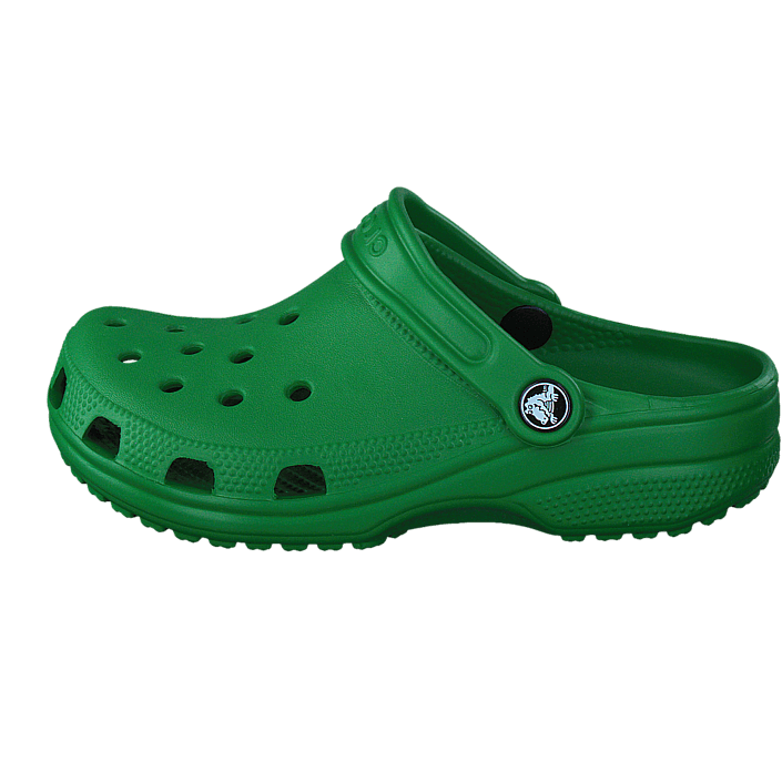 Green Crocs Clog With Side Logo And Heel Strap Isolated Transparent PNG Graphic