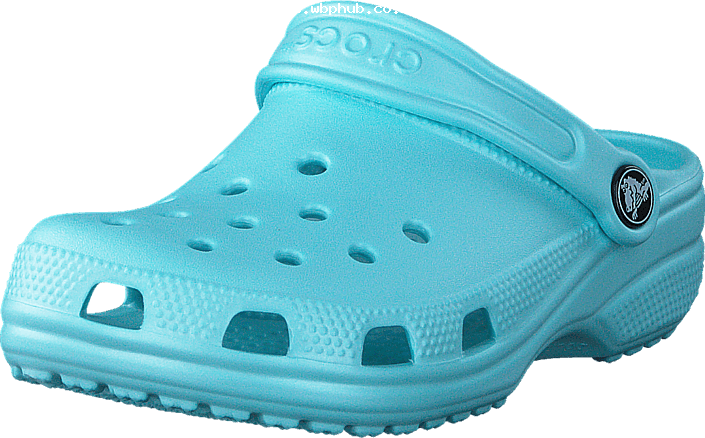Light Blue Crocs Classic Clog With Ventilation Holes Isolated Transparent PNG Graphic