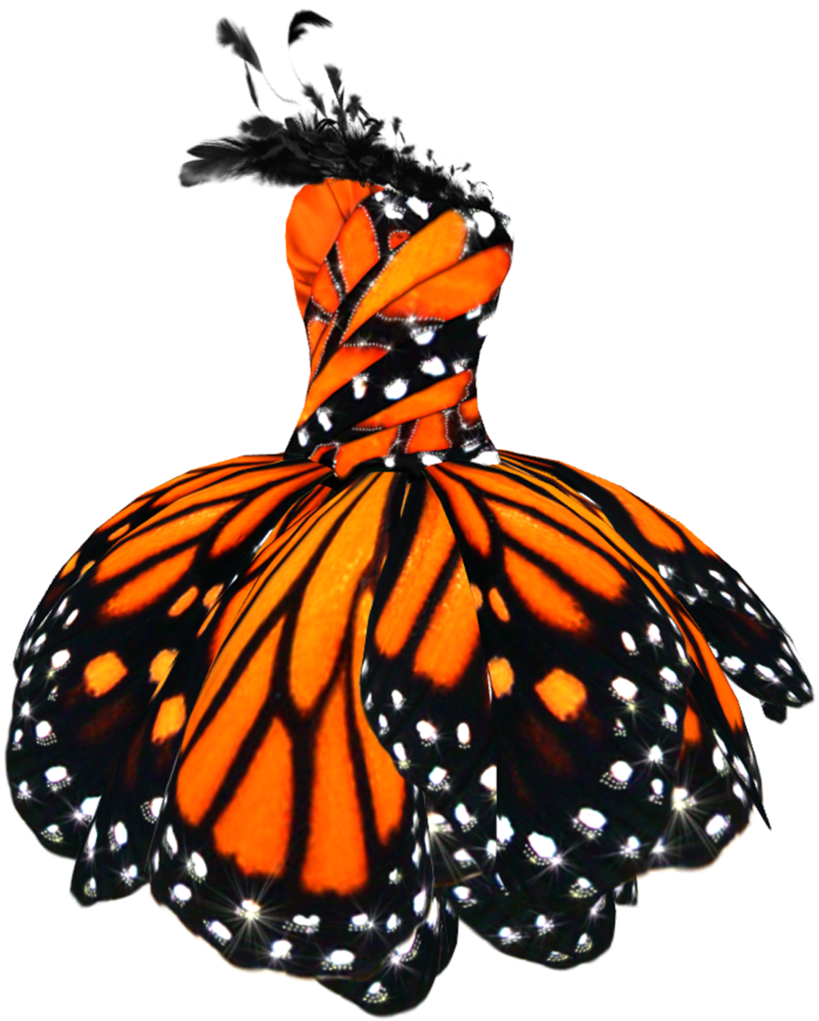Monarch Butterfly With Orange And Black Patterned Wings Transparent Background Clothing PNG