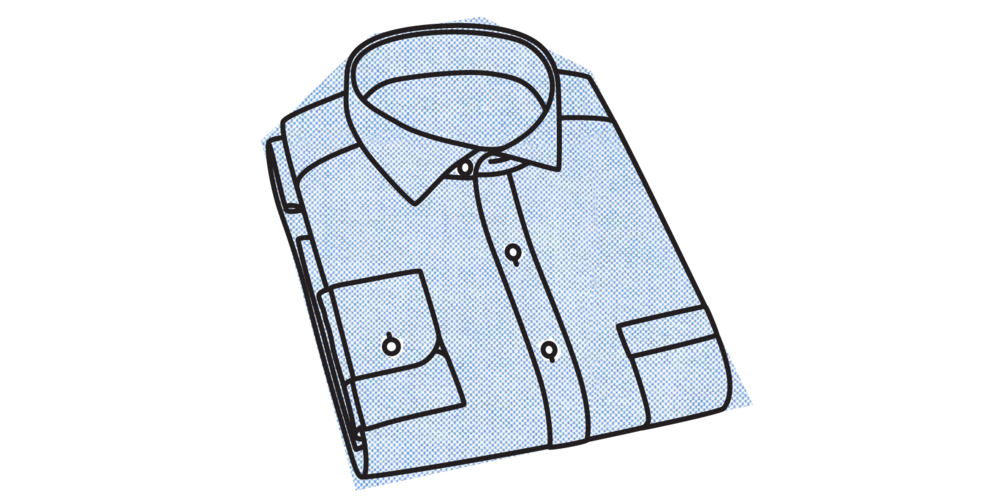 Blue Button Down Shirt Technical Sketch With Chest Pocket Transparent Background Clothing PNG