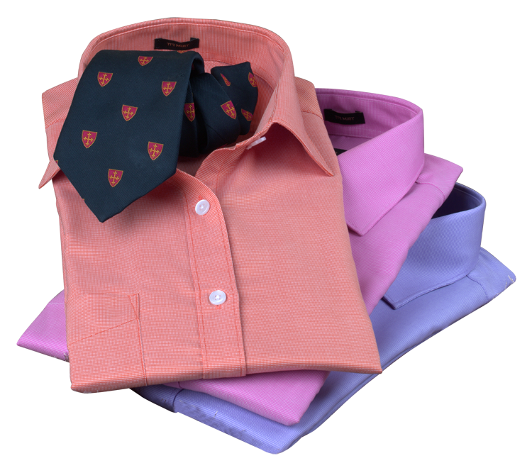 Folded Mens Shirts With Colorful Patterned Neckties Fashion Image PNG With Clear Background