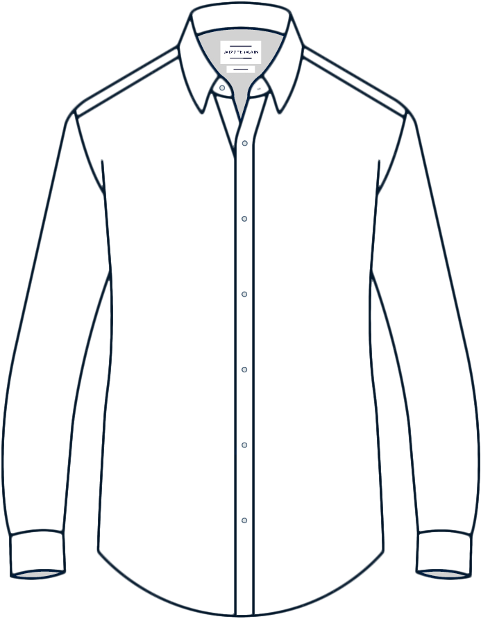 Mens Button Down Shirt Front And Back Outline Template Isolated Transparent PNG Graphic