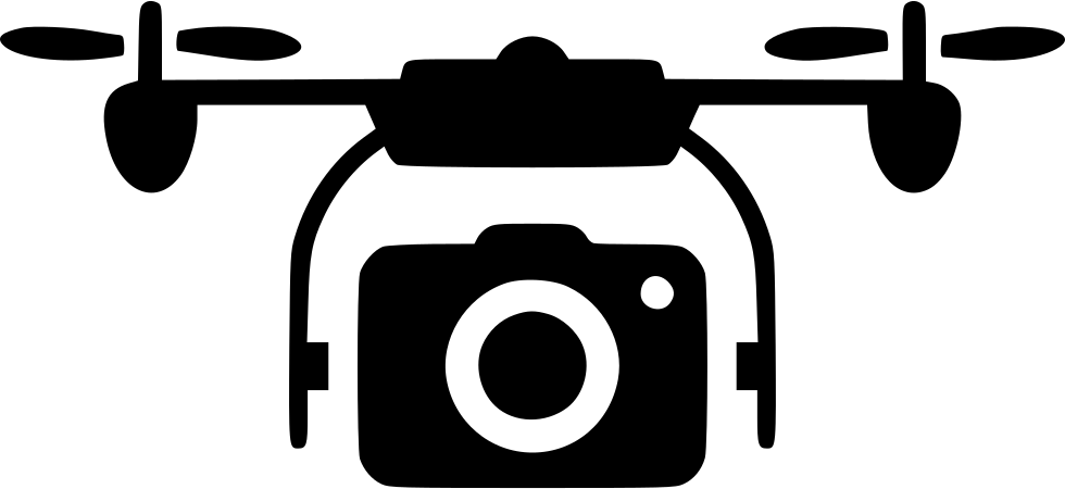 Black Drone And Camera Silhouette Symbol Transparent Background UAV PNG