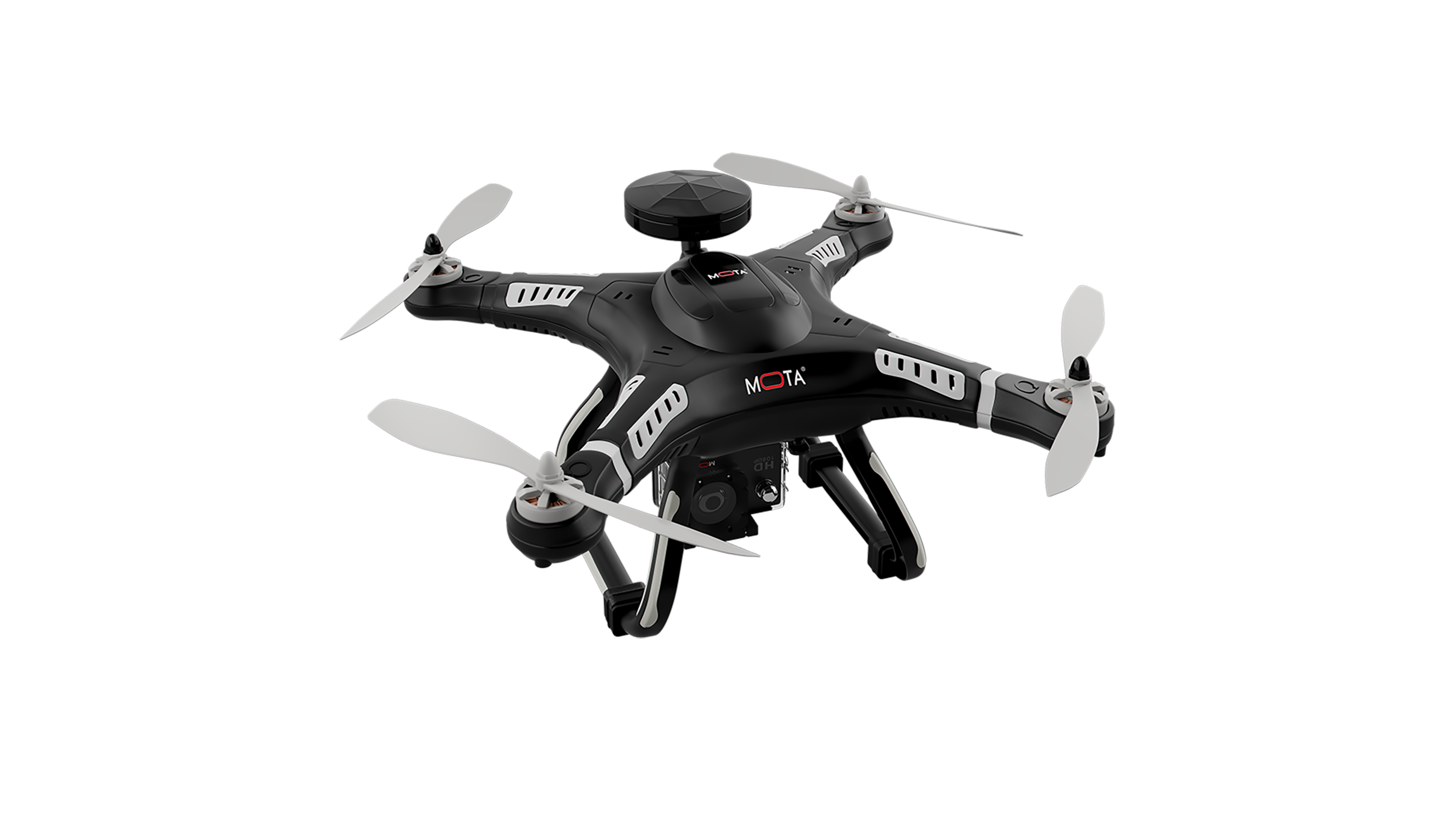 Dark Gray Quadcopter Drone With Angular Body Technology PNG With Clear Background