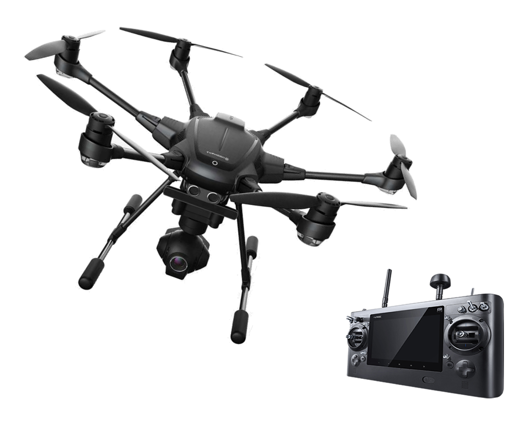 Black Hexacopter Drone With Remote Control System Transparent Background Aerial Photography PNG