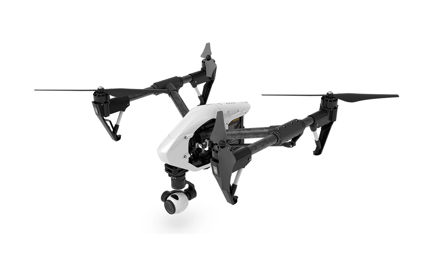 Black Professional Camera Drone With Gimbal Stabilizer Isolated Transparent PNG Graphic