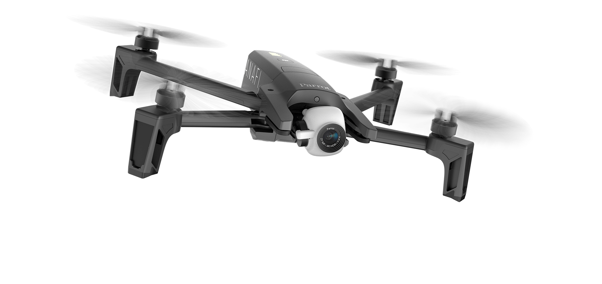 Gray Foldable Quadcopter Drone With Stabilized Camera PNG Image With Transparent Background