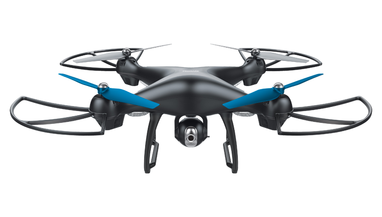 White Quadcopter Drone With Stabilized Camera Gimbal Clear Background Aircraft Illustration