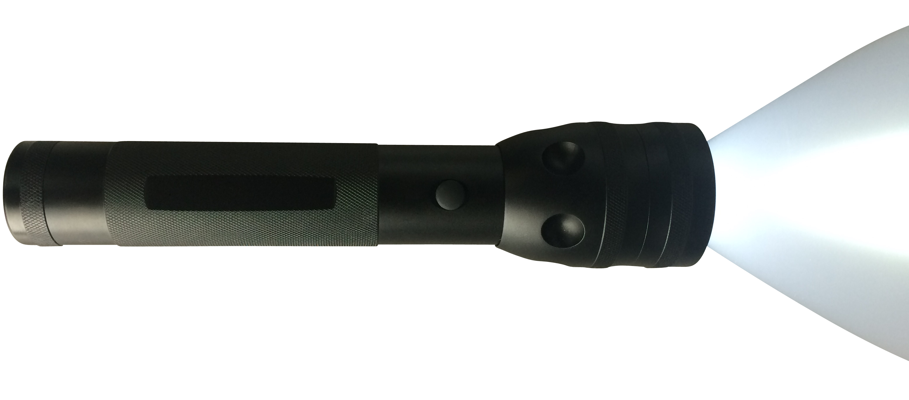 Green And Black Flashlight Projecting A Strong Light Beam Clean Cutout Transparent PNG Image