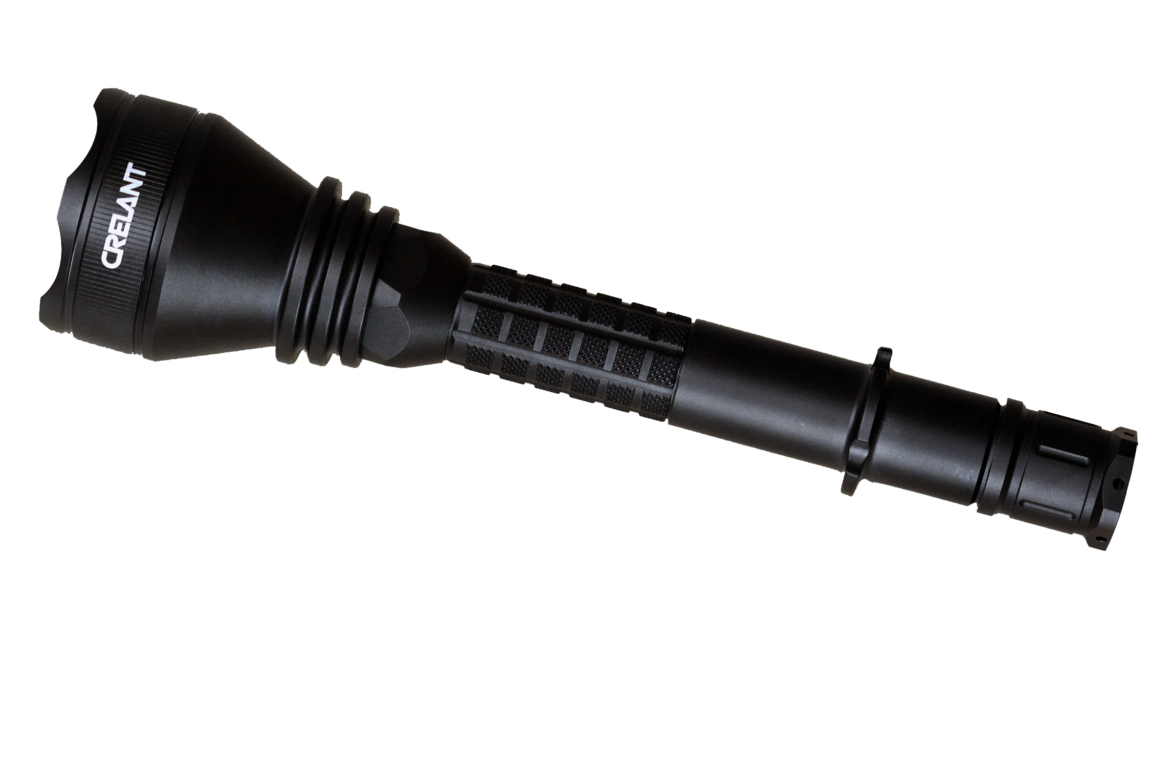 Long Black Extendable Flashlight Or Inspection Torch Printable PNG Graphic With Transparent Background